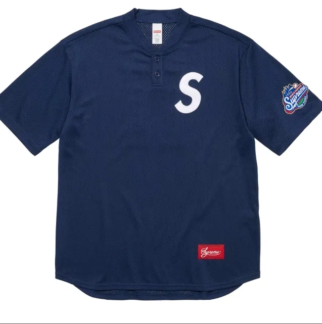 BASEBALL S ¥209 HENLEY 24FW LOGO TEE 0708